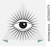 sacred geometry   magic eye  ... | Shutterstock .eps vector #337035575