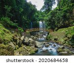 jenggala waterfall located in banyumas area of central Java