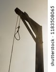 Small photo of Gallows and hangman noose used in public execution of criminals in wild west