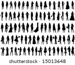 fashion silhouettes | Shutterstock .eps vector #15013648