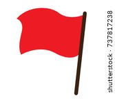 Red Flag Vector Object Icon