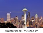 Space Needle  Seattle Skyline...