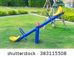 Small photo of Seesaw or teeter-totter in playground