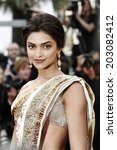 Small photo of CANNES, FRANCE - MAY 13: Actress Deepika Padukone attends the premiere of 'On Tour' during the 63rd Cannes Film Festival on May 13, 2010 in Cannes, France.