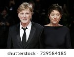 Small photo of VENICE, ITALY - SEPTEMBER 01: Robert Redford and Sibylle Szaggars attend the premiere of the movie 'Our Souls At Night' during the 74th Venice Film Festival on September 1, 2017 in Venice, Italy.