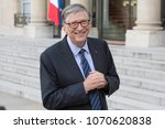 Small photo of PARIS, FRANCE - APRIL 16, 2018 : Bill Gates at the Elysee Palace to encounter the french president to speak about Bill & Melinda Gates Foundation (BMGF).