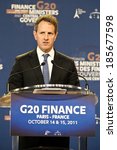 Small photo of PARIS, FRANCE - OCTOBER 15, 2011 : Timothy Geithner in french Ministry of economy during the G20 Finances in Paris.