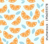 Seamless Pattern With Orange...