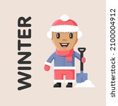winter mascot. year season... | Shutterstock .eps vector #2100004912