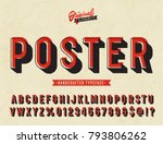 'poster' vintage sans serif... | Shutterstock .eps vector #793806262