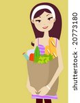 supermarket girl | Shutterstock .eps vector #20773180