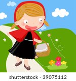 Little Red Riding Hood Cartoon Vector Art & Graphics | freevector.com