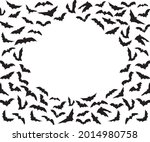silhouettes of bats isolated on ... | Shutterstock .eps vector #2014980758