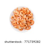 Dried Shrimp In White Bowl...