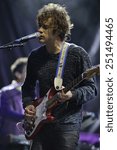 Small photo of ZAGREB, CROATIA - 25 JUNE, 2014: Andrew VanWyngarden of MGMT performing at InMusic Festival.