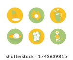 golf icons. colored golf icons. ... | Shutterstock .eps vector #1743639815