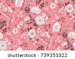 trendy seamless floral pattern... | Shutterstock .eps vector #739353322