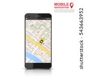 mobile gps navigation concept ... | Shutterstock .eps vector #543663952