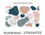set of fluid abstract shapes in ... | Shutterstock .eps vector #1756164725