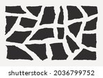 set of torn paper frames.... | Shutterstock .eps vector #2036799752