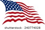 waving american stars and... | Shutterstock .eps vector #240774028