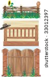 Fences. Brick  Wood And Wicker