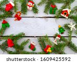 isolated branches of christmas... | Shutterstock . vector #1609425592