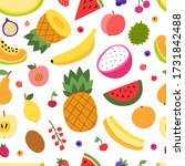 colorful vector fruit pattern.... | Shutterstock .eps vector #1731842488