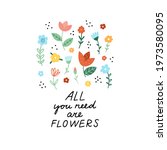 flower vector set. floral... | Shutterstock .eps vector #1973580095