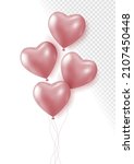 realistic rose 3d heart... | Shutterstock .eps vector #2107450448