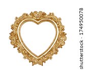 Old golden heart picture frame...