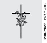 Cross With Rose  Funeral Design ...