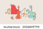 classical music background.... | Shutterstock .eps vector #2036849795