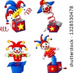 Set Of Toy Circus Clown Out Of...
