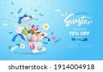 happy easter with surprise... | Shutterstock .eps vector #1914004918