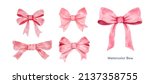 set of pink gift bow in...