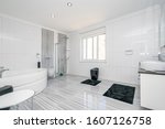 Small photo of Architecture bathroom white clean house
