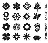 vector set of 16 different... | Shutterstock .eps vector #1200310102