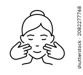 massage for woman face line... | Shutterstock .eps vector #2082277768