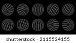 white globe grid sphere set on... | Shutterstock .eps vector #2115534155