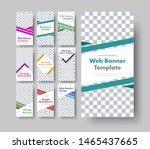 dig set of white vertical web... | Shutterstock .eps vector #1465437665