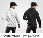 mockup mens hoodie on a guy ... | Shutterstock . vector #1941676345