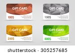 a set of gift  discount  cards... | Shutterstock .eps vector #305257685