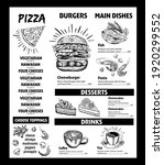 menu cafe restaurant design... | Shutterstock .eps vector #1920299552