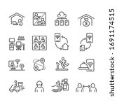 covid 19 and protect icons set  ... | Shutterstock .eps vector #1691174515