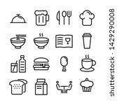 food icons pack. isolated fast... | Shutterstock .eps vector #1429290008