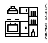 kitchen furniture icon simple... | Shutterstock .eps vector #1668311398