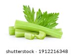 Fresh celery isolated on white...