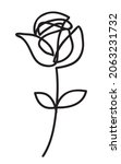 one line drawing. beautiful... | Shutterstock .eps vector #2063231732