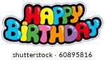 Happy Birthday Text Clipart Free Stock Photo - Public Domain Pictures